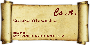 Csipka Alexandra névjegykártya
