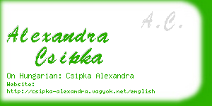 alexandra csipka business card